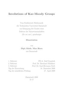 Involutions of Kac-Moody groups [Elektronische Ressource] / von Max Horn