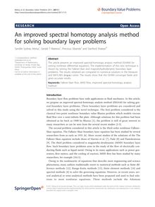 An improved spectral homotopy analysis method for solving boundary layer problems