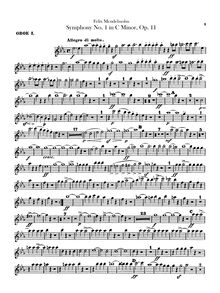 Partition hautbois 1, 2, Symphony No.1 en C minor, Sinfonia XIII