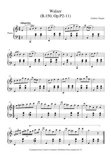 Partition complète, Waltz en A minor par Frédéric Chopin