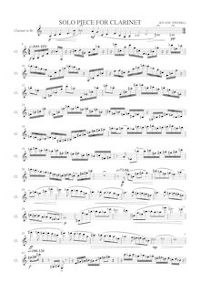Partition complète, Solo piece pour clarinette, Findikli, Kivanc