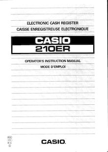Notice Caisses enregistreuses Casio  210ER