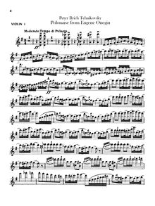 Partition violons I, II, Eugene Onegin, Евгений Онегин ; Yevgeny Onegin ; Evgenii Onegin