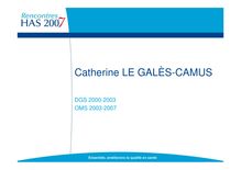 Présentation de C. Le Gales Camus
