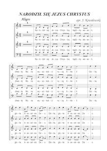 Partition choral Score, Kolęda: Narodził się Jezus Chrystus, Kowalewski, Jakub