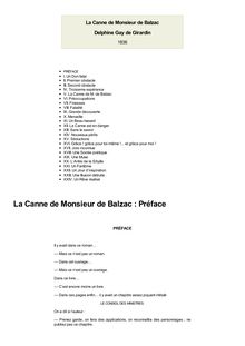 La Canne de Monsieur de Balzac