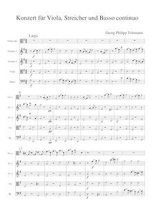 Partition Orchestral score, Konzert G-dur für viole de gambe und Streichorchester mit Basso continuo