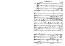 Partition complète, corde quatuor en D major, D major, Asplmayr, Franz