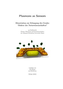 Plasmons as sensors [Elektronische Ressource] / vorgelegt von Jan Becker