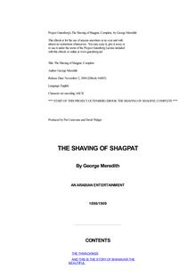The Shaving of Shagpat; an Arabian entertainment — Complete