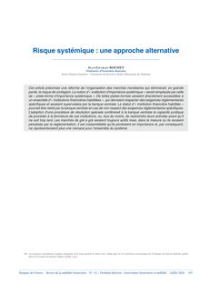 revue-stabilite-financiere-de-juillet-2010-etude-11-Risque-systemique -une-approche-alternative
