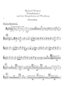 Partition Trombone 1, 2, 3, Tuba, Tannhäuser, Tannhäuser und der Sängerkrieg auf Wartburg