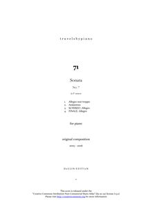 Partition complète, Piano Sonata No.7 en F minor, F minor, Novegno, Roberto