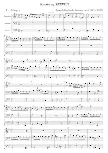 Partition , Allegro, 5 Trio sonates, 5 sonates en trio, suivies d un concerto à 5