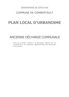 Plan Local d Urbanisme de Combertault - Ancienne décharge communale