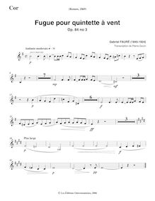 Partition cor , partie, Huit Pièces Brèves, Op.84, Fauré, Gabriel