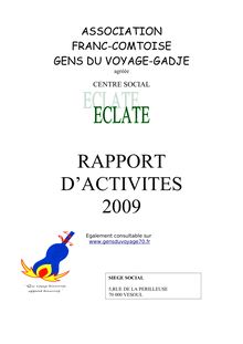 RAPPORT D ACTIVITES 2009 - Gens du Voyage 70 - gensduvoyage70.fr