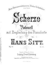 Partition de piano, Scherzo pour violoncelle et Piano, Op.35