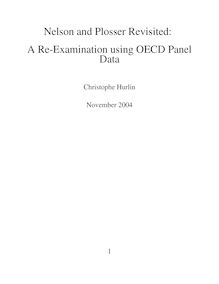 Nelson and Plosser Revisited: A Re Examination using OECD Panel