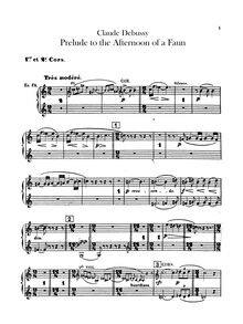 Partition cor 1/2, 3/4 (F), Prélude à l’après-midi d’un faune, Debussy, Claude