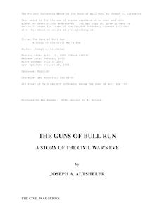 The Guns of Bull Run - A Story of the Civil War s Eve