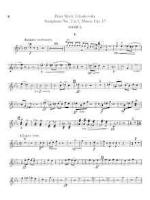 Partition hautbois 1, 2, Symphony No.2, Little Russian, C minor