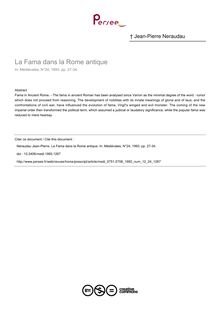 La Fama dans la Rome antique - article ; n°24 ; vol.12, pg 27-34