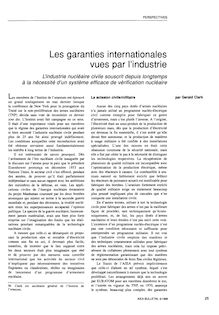 Les garanties internationales vues par l industrie