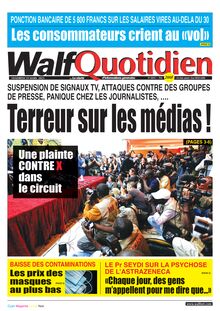 Walf  Quotidien n°8695 - du vendredi 19 mars 2021