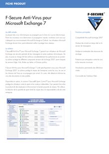 F-Secure Anti-Virus pour Microsoft Exchange 7