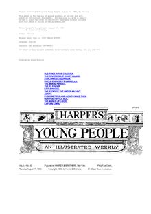 Harper s Young People, August 17, 1880 - An Illustrated Weekly