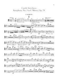 Partition Trombone 1, 2, 3, Tuba, Symphony No.3, Op.78, “Symphonie avec orgue” (“Organ Symphony”)