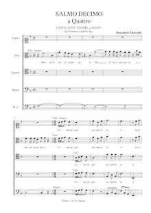 Partition Psalm 10, Estro poetico-armonico, Parafrasi sopra li primi (e secondi) venticinque salmi par Benedetto Marcello