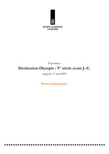 Destination Olympie : Ve siècle avant J. - Dossier pdagogique