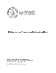 Bibliography on Terrorism and International Law
