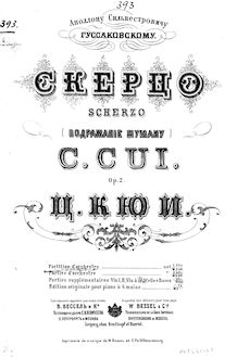 Partition complète (revised version), Scherzo (à la Schumann) par César Cui