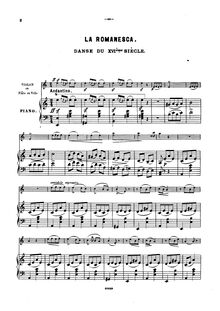 Partition de piano, La Romanesca, La Romanesca Danse du XVIème Siècle par Anonymous
