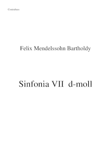 Partition Contrabasses, corde Symphony No.7 en D minor, Sinfonia VII
