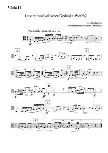 Partition viole de gambe 2 , partie, Letzter musikalischer Gedanke (dernier Musical Thought)