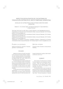 Aspectos sociológicos de los sistemas de producción caprina en el oeste pampeano (Argentina)
