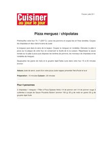 Pizza merguez / chipolatas