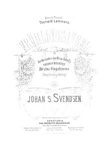 Partition , Foraarsjubel, 2 chansons, Svendsen, Johan