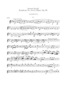 Partition clarinettes 1, 2 (en A, B♭), Symphony No.8, Symfonie č.8