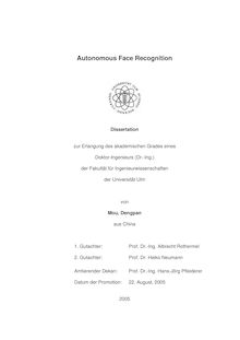 Autonomous face recognition [Elektronische Ressource] / von Mou, Dengpan