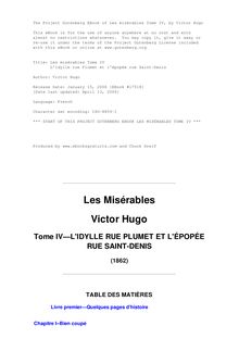 Les misérables Tome IV par Victor Hugo