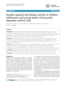 Aerobic capacity and disease activity in children, adolescents and young adults with juvenile idiopathic arthritis (JIA)
