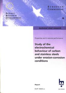 Study of the electrochemical behaviour of carbon and stainless steels under erosion-corrosion conditions