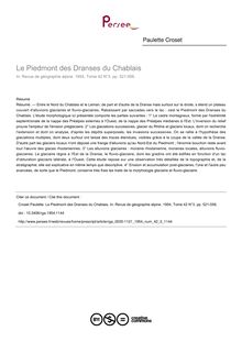 Le Piedmont des Dranses du Chablais - article ; n°3 ; vol.42, pg 521-556
