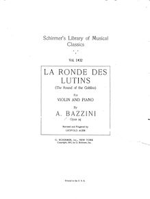 Partition de violon, Scherzo fantastique, "The Dance Of The Goblins" (La Ronde des Lutins)
