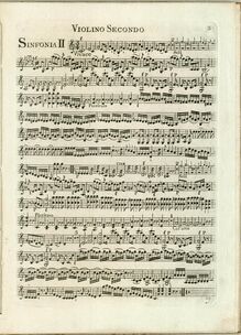 Partition violons II, Symphony No.63 en C major, “La Roxelane”, Sinfonia No.63